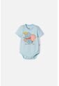 Body De Dumbo Manga Corta Azul Para Bebé Niña 3-6 de Disney