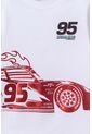 Camiseta De Cars Manga Corta Blanca Para Niño 2T A 5T 4T de Disney