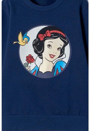 Buzo De Blancanieves Azul Estampado En Frente Para Niña 4