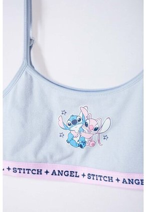 Conjunto De Top Y Panty De Stitch Azul Cielo Para Niña 6