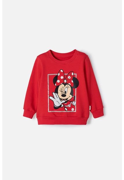 Buzo De Minnie Mouse Cerrado Rojo Para Niña 3T