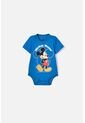 Body De Mickey Mouse Manga Corta Azul Para Bebé Niño 18-24 de Disney