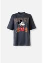Camiseta De Mickey Mouse Manga Corta Gris Para Mujer S de Disney