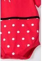Body De Minnie Mouse Manga Corta Negro Y Rojo Para Bebé Niña 9-12 de Disney