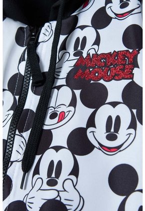 Buzo De Mickey Mouse Con Capucha Negro, Blanco Y Rojo Para Niña 4