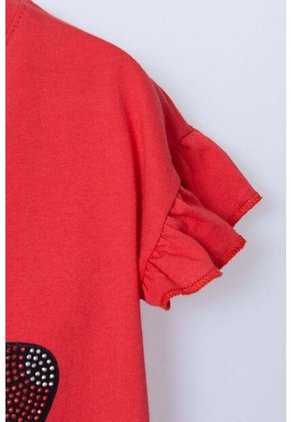 Camiseta De Minnie Mouse Roja Estampada Para Niña De 2T A 5T 3T