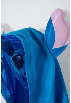 Camiseta De Stitch Con Capucha Azul Para Niña 2T A 5T 3T