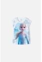 Camiseta De Frozen Manga Corta Blanca Y Azul Para Niña 10 de Disney