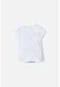 Camiseta De Frozen Manga Corta Blanca Y Azul Para Niña 8 de Disney