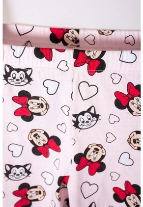 Pijama De Minnie Mouse Manga Corta Rosa Y Rojo Para Niña 2T A 5T 4T
