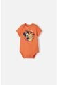 Body De Mickey Mouse Naranja Manga Corta Para Bebé Niño 12-18 de Disney