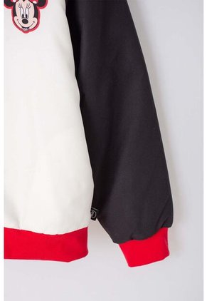 Chaqueta De Minnie Mouse Con Cierre Blanco Y Rojo Para Niña 14