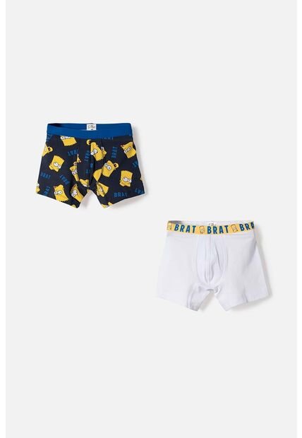 Pack X2 Boxer De Los Simpsons Multicolor Para Niño 8