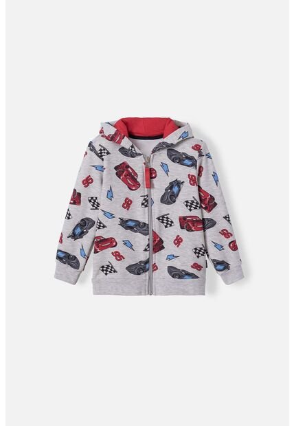 Buzo De Cars Con Cierre Gris Para Niño 3T