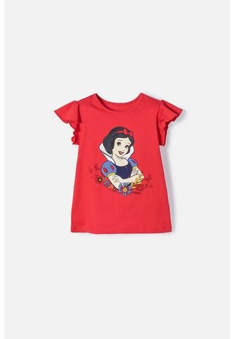 Camiseta De Blancanieves Roja Con Bolero En Manga Para Niña 2T A 5T 3T Disney