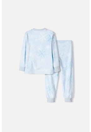 Pijama De Frozen Pantalón Largo Azul Para Niña 2T A 6T 3T