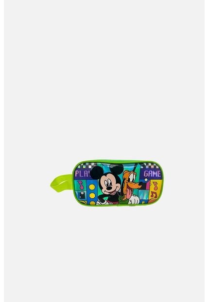 Cartuchera Premium Azul/verde De Mickey Mouse Para Niño U