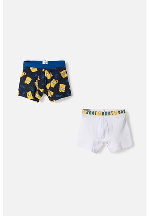 Pack X2 Boxer De Los Simpsons Multicolor Para Niño 14