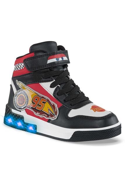 Tenis Con Luces Cars Fespin Negro Disney Para Niño