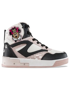 Tenis Con Luces Minnie Dilar Negro-Rosa Disney Para Niño