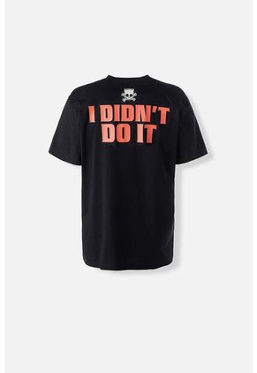 Camiseta De Bart Manga Corta Negra Para Hombre L