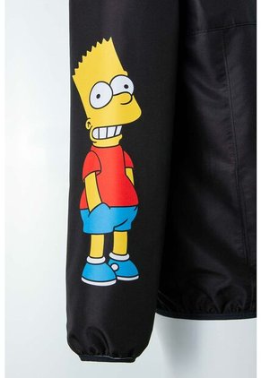 Chaqueta De Los Simpson Con Cierre Y Capucha Negro Para Hombre S