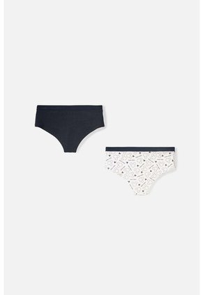 Pack X2 Panties De Mickey Mouse Negro Y Blanco Para Mujer S