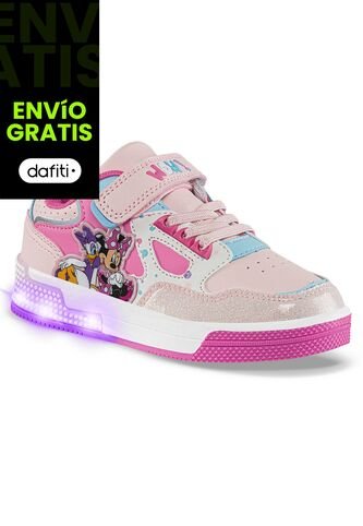 Tenis Con Luces Mouse Esker Rosa Disney Para Niño Disney