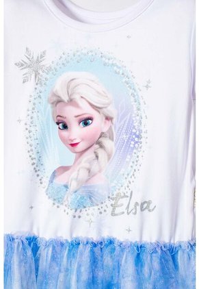 Vestido De Frozen Con Tull Blanco Para Niña 2T A 6T 3T