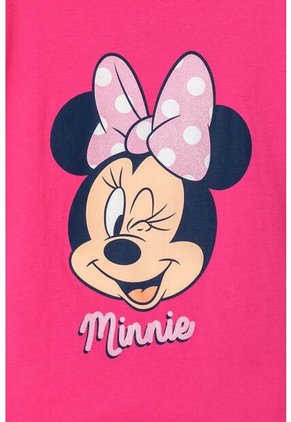 Camiseta De Minnie Mouse Fucsia Con Detalles Brillantes Para Niña 4