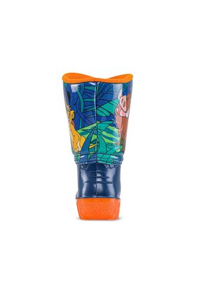 Botas Lluvia Mufa Rey Leon Azul Naranja Dis Azul-Nar Para Niño Disney