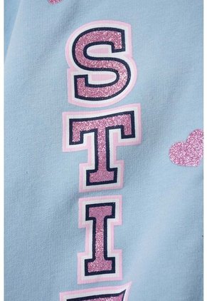 Buzo De Stitch Y Capybara Con Capucha Azul Para Niña 10