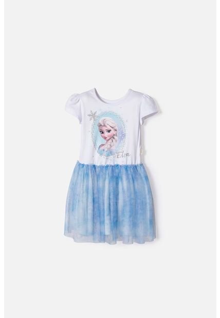 Vestido De Frozen Con Tull Blanco Para Niña 2T A 6T 4T