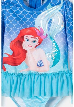 Vestido De Baño De La Sirenita Manga Larga Multicolor Para Niña 2T A 5T 3T