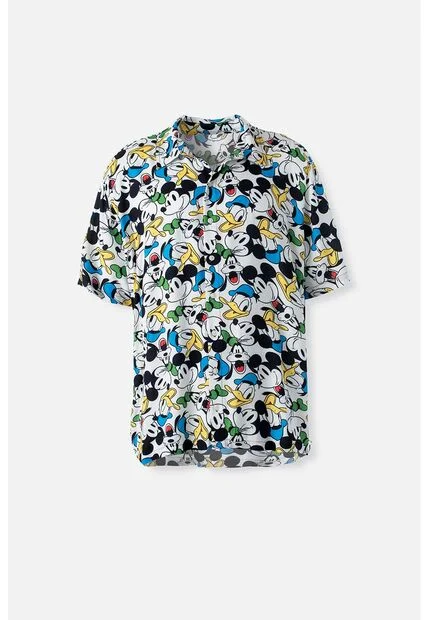 Camisa De Mickey Mouse Multicolor Manga Corta Género Neutro M