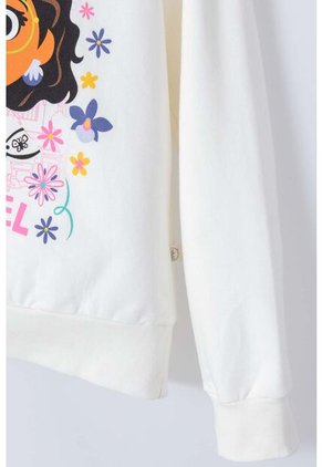 Buzo De Encanto Con Cuello Redondo Blanco Para Niña 4