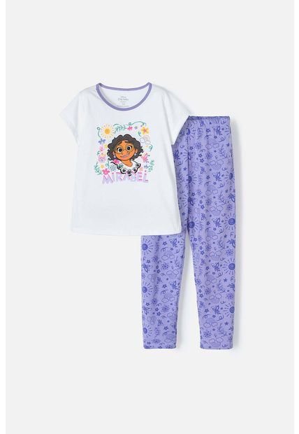 Pijama De Encanto De Pantalón Largo Blanco Para Niña 4