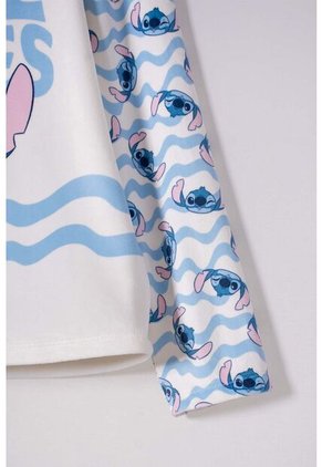 Pijama De Stitch Con Pantalón Marfil Para Niña 12