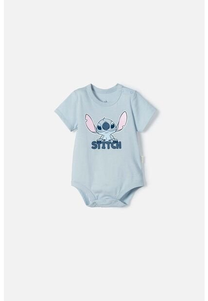 Body De Lilo Y Stitch Azul Con Ajuste En Entrepierna Para Bebé Niña 6-9