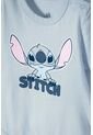 Body De Lilo Y Stitch Azul Con Ajuste En Entrepierna Para Bebé Niña 6-9 de Disney