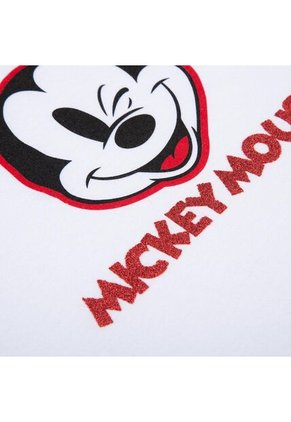Camiseta De Mickey Mouse Manga Corta Blanca Para Niña 4