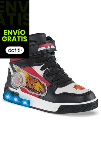 Tenis Con Luces Cars Fespin Negro Disney Para Niño Disney