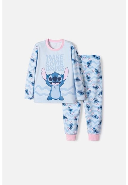 Pijama De Stitch Con Pantalón Largo Multicolor Para Niña 2T A 5T 2T