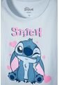 Camiseta De Stitch Manga Corta Azul Para Niña 12 de Disney