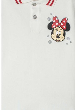 Polo De Minnie Mouse Marfil Con Botones Para Niña 8