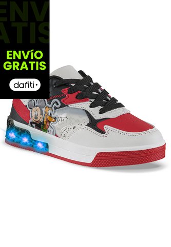 Tenis Con Luces Mickey Alutor Rojo Disney Para Niño Disney