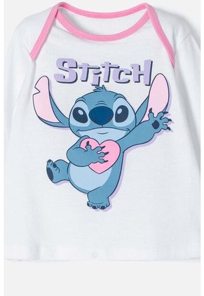 Pijama De Stitch Multicolor De Pantalón Para Bebé Niña 9-12