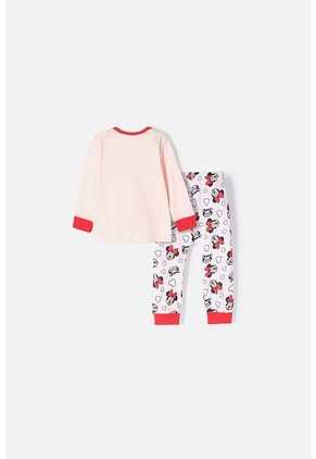 Pijama De Minnie Mouse Estampado Rosado Para Bebé Niña 12-18