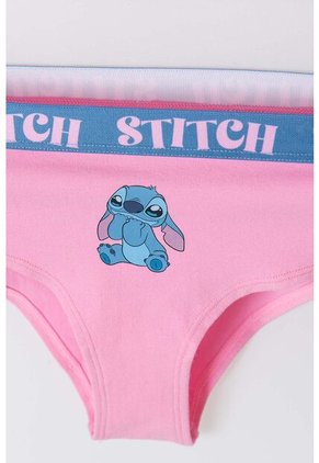 Pack X2 Panties De Stitch Negro Y Rosado Para Mujer M