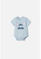 Body De Lilo Y Stitch Azul Con Ajuste En Entrepierna Para Bebé Niña 12-18 de Disney